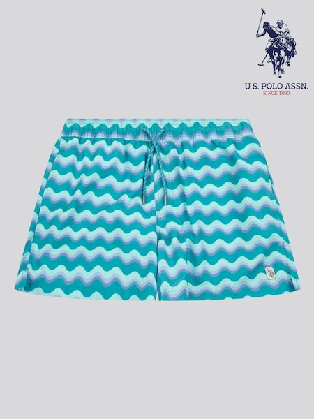 U.S. Polo Assn. Green Mens Wave Swim Shorts (H18301) | €60