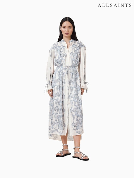 AllSaints Blue Delphine Shirt Dress (H18317) | €381