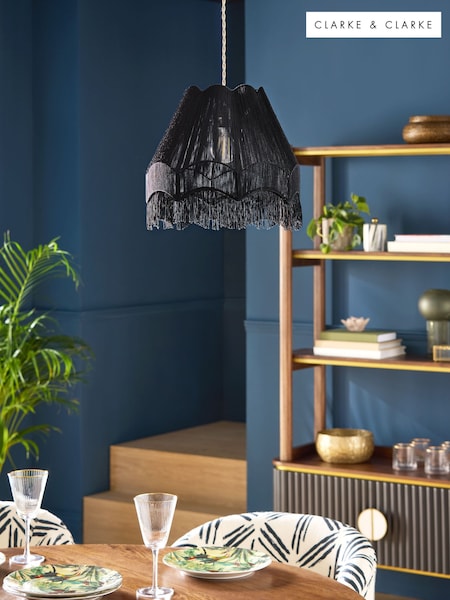 Clarke and Clarke Black Toulouse Easyfit Lamp Shade (H18338) | €89