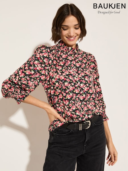 Baukjen Melie Printed Black Blouse (H18384) | 7,750 UAH