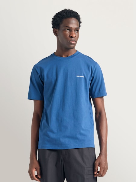 Norse Projects Blue Johannes Logo Print T-Shirt (H18511) | 346 QAR