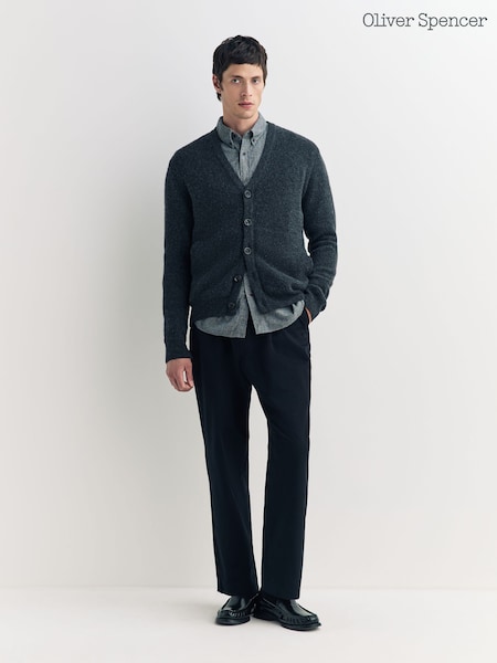 Oliver Spencer Grey Oliver Spencer Grey Carndale Ribbed Extrafine Wool Cardigan (H18537) | €382