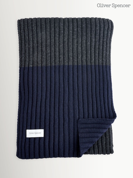 Oliver Spencer Oliver Spencer Blue Soane Wool Blend Striped Scarf (H18542) | 179 €