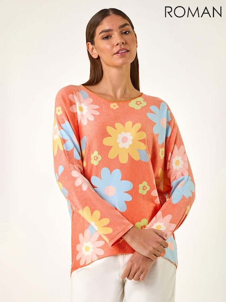 Roman All-Over Floral Print Snit Top (H18676) | €63