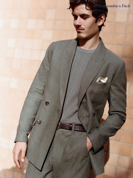 Abercrombie & Fitch Green Double Breasted Blazer (H18732) | €252