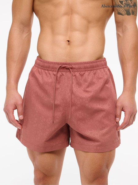 Рожевий - Abercrombie & Fitch Striped Swim Shorts (H18739) | 3 605 грн