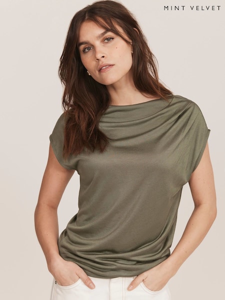 Mint Velvet Ruched Shoulder Top (H18749) | €87