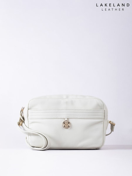 Lakeland Leather Cream Cartmel Boxy Cross-Body Bag (H18762) | $105
