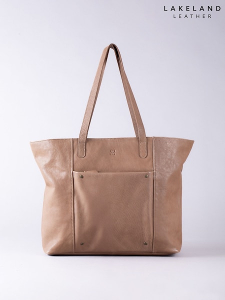 Cream - Lakeland Leather Harstone Tote Bag (H18766) | 596 LEI