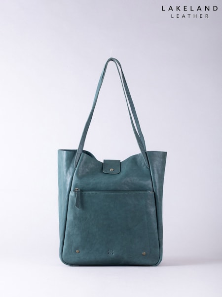Lakeland Leather Blue Harstone Slouch Tote Bag (H18776) | €95