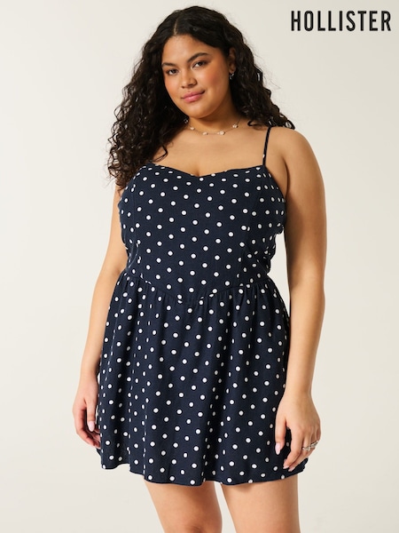 Hollister Blue Strappy Open Back Mini Dress (H18834) | €57