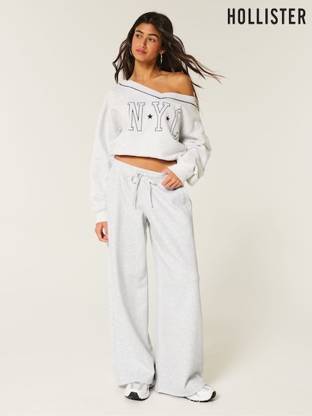 Hollister Bajo Rise Baggy White Joggers (H18850) | 51 €