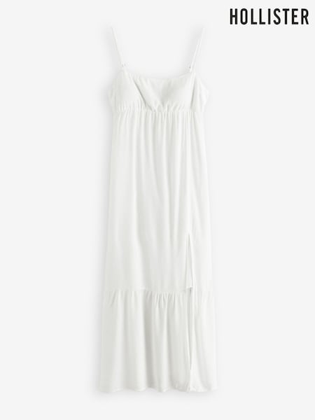 Hollister Strappy Bare Back Maxi White Dress (H18852) | €71