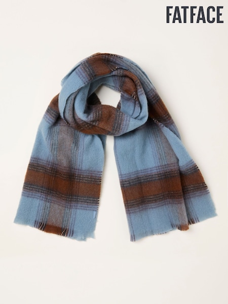 FatFace Zoe Blue Check Scarf (H18873) | €46