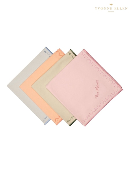 Yvonne Ellen Set of 4 Pink Slogan Napkins (H18927) | €44
