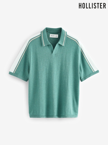 Hollister Short Sleeve White Polo Shirt WIth Retro Stripe Detail (H18934) | € 44