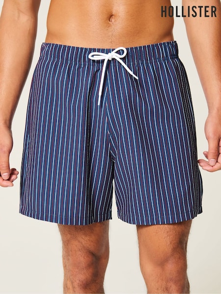 Hollister Blue Seersucker Stripe Swim Shorts (H18953) | €48