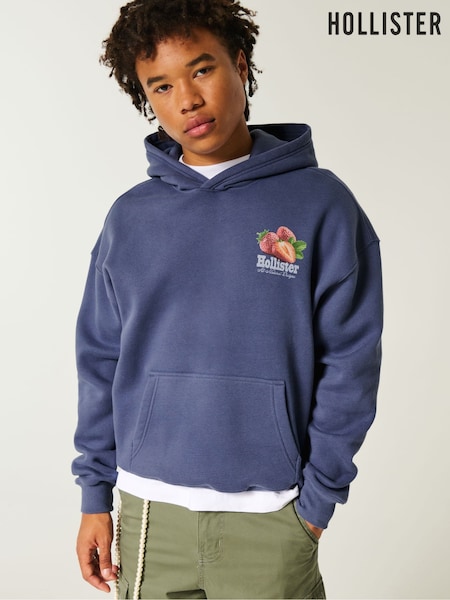 Hollister Blue Graphic Print Hoodie (H18963) | 57 €