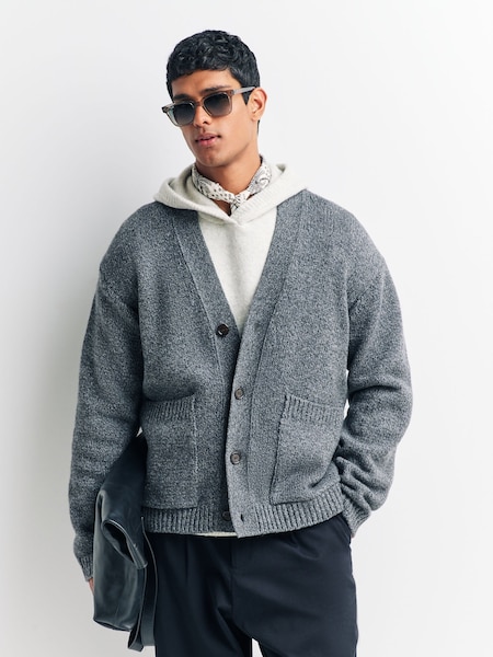 Universal Works Grey Langdale Cardigan (H19018) | AED1,310