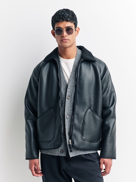 Universal Works Black Gower Shearling Jacket (H19020) | AED1,951