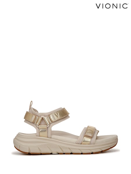 Vionic Regular Fit Cream Walk Max Wanderer Walking Sandals (H19051) | €165