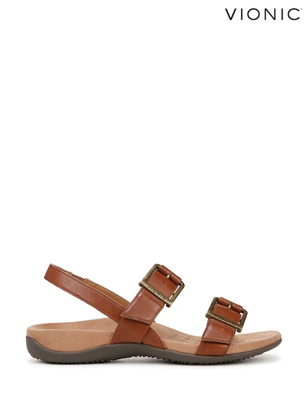 Vionic Reese Wide Fit Brown Sandals (H19055) | €119
