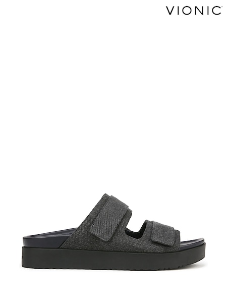 Vionic Regular Fit Riviera Black Sliders (H19056) | €214