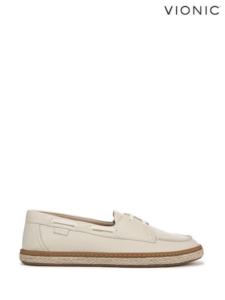 Vionic Regular Fit Cream Bay Boat Shoes (H19058) | €199
