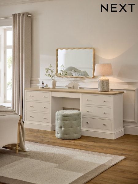 Stone Hampton Painted Oak 7 Drawer Console Dressing Table (H19238) | €1,725