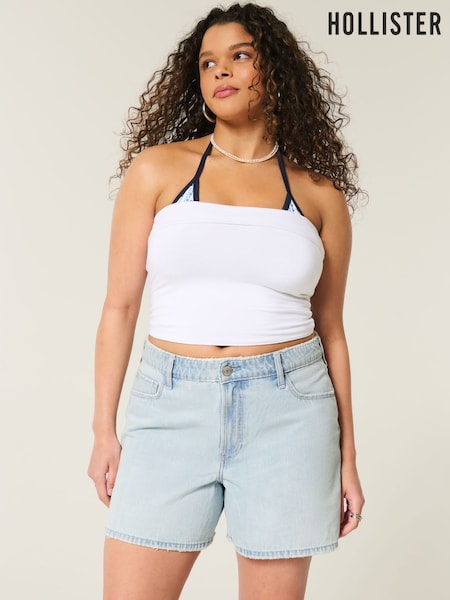 Hollister Blue High Rise Relaxed Shorts (H19267) | €40