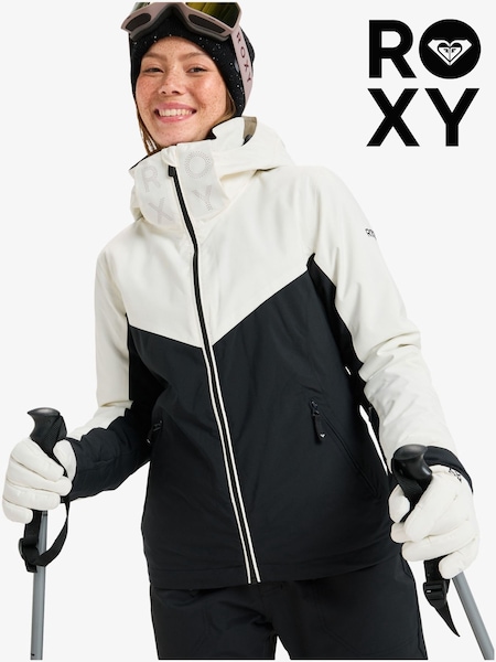 Roxy Black Monochrome Free Jet Block Ski Jacket (H19289) | €289