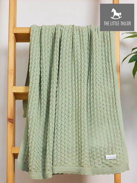 The Little Tailor Baby Scallop Design Pointelle 100% Cotton Blanket (H19357) | AED204