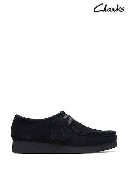 Clarks Black Suede Wallabee EVO Shoes (H19382) | €141