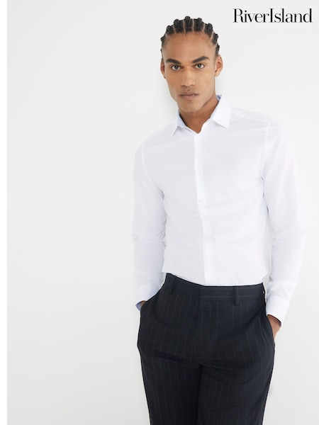River Island White Premium Formal Shirt (H19464) | kr840