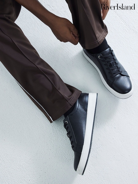 River Island Black Cupsole Trainers (H19468) | €66