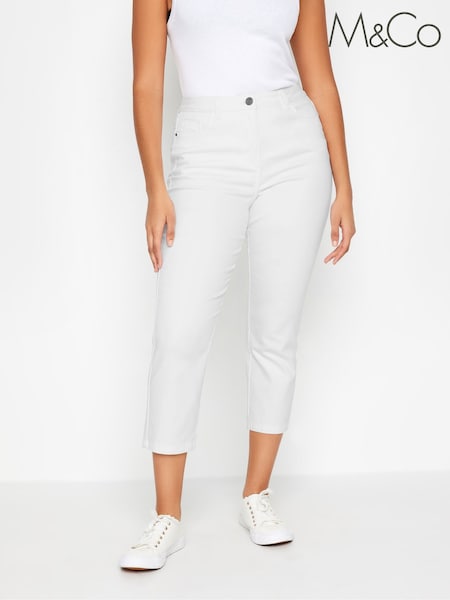 M&Co White Petite Cropped Jeans (H19570) | €40