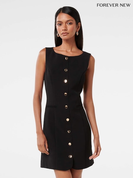 Forever New Black Caitlin Petite Workwear Mini Dress (H19599) | €112