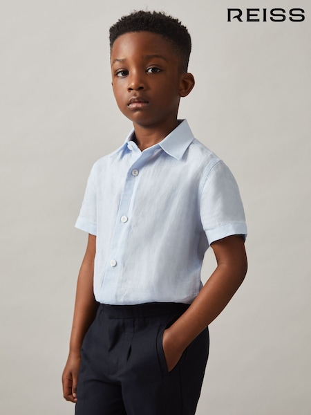 Reiss Holiday Linen Short Sleeve Shirt (H19623) | €58