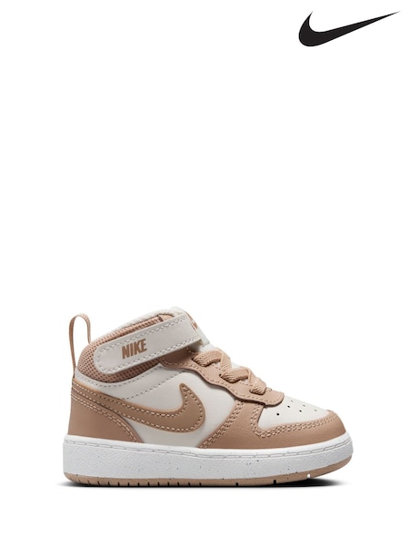 Nike Natural Hemp Pale Ivory Toddler Court Borough Mid Trainers (H19650) | €50