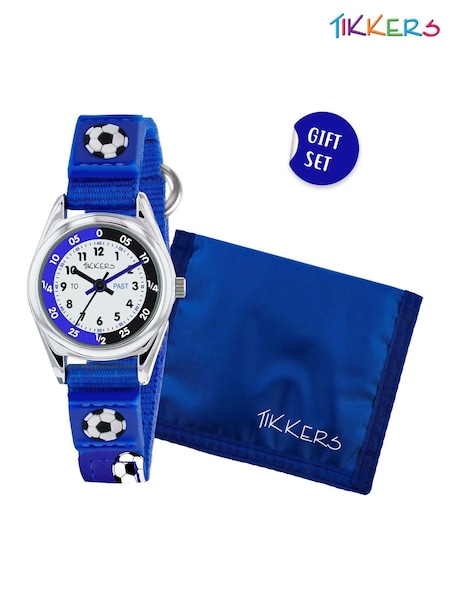 Tikkers Kids Blue Football Time Teacher Watch and Wallet Set (H19835) | €22.50
