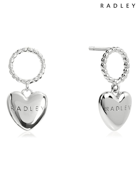 Radley Silver Tone Hanging Heart Earrings (H19854) | €43