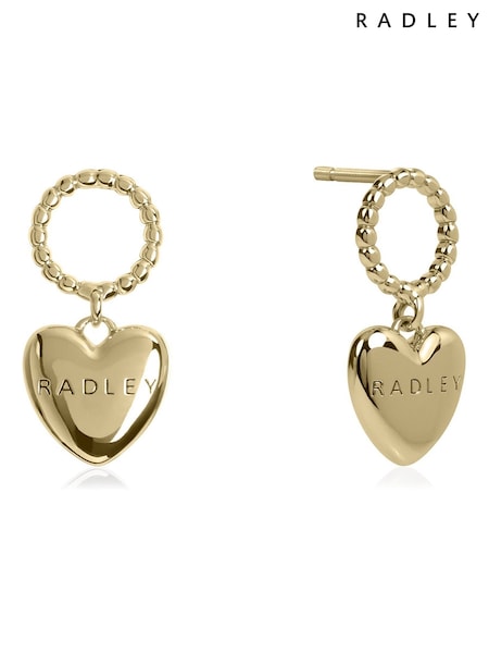 Radley 18ct Gold Tone Hanging Heart Earrings (H19857) | €43