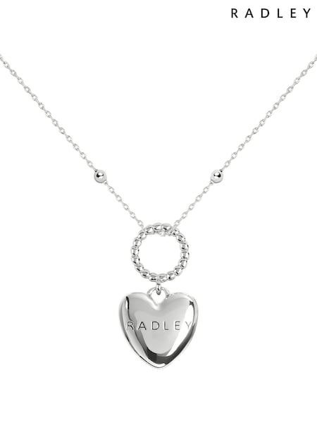 Radley Silver Tone Hanging Heart Pendant Necklace (H19859) | €51