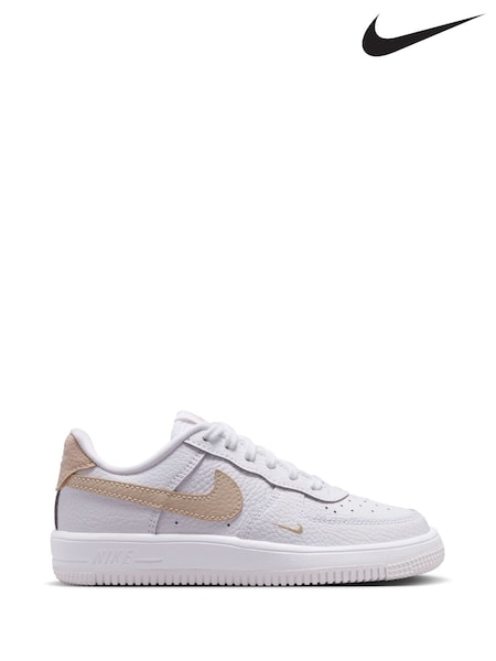 Blanco Natural - Nike Junior Air Force 1 Lace Trainers (H19910) | 78 €