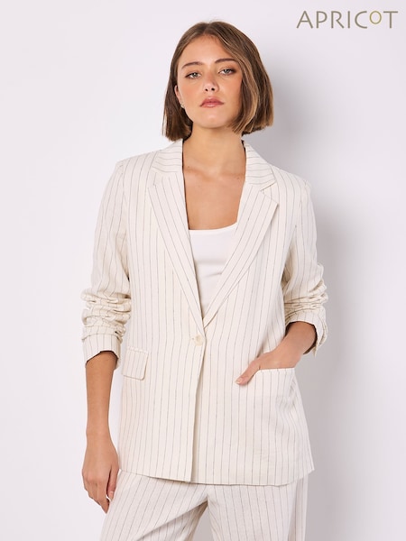 Apricot White Pinstripe Blazer (H19922) | €83