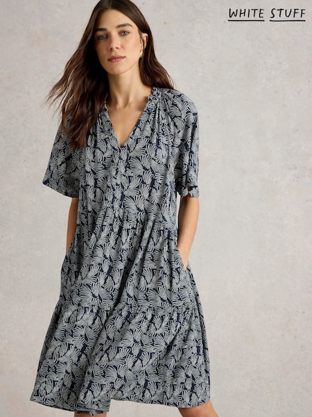 White Stuff Blue Sophia Crinkle Dress (H19963) | $103