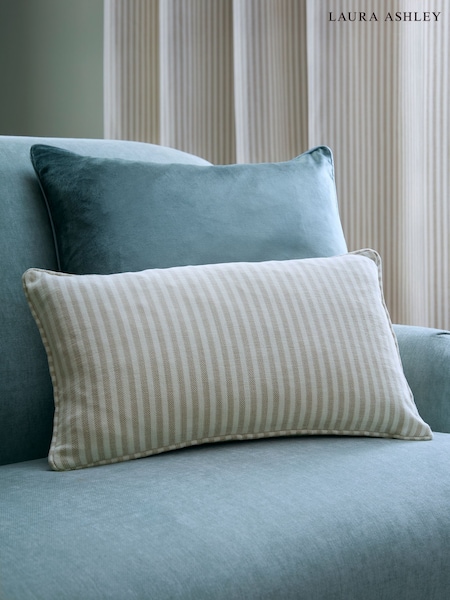Laura Ashley Natural Cornish Chenille Stripe Cushion (H20088) | 148 QAR