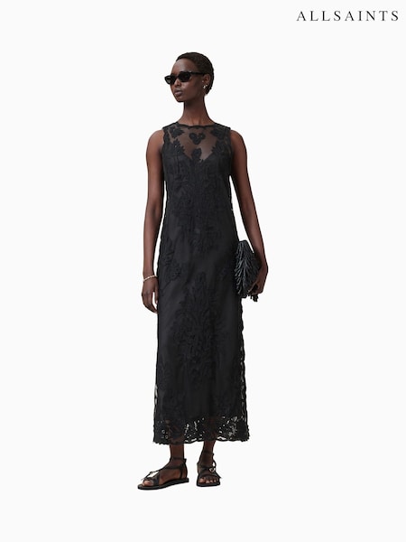 AllSaints Black Rye Embroidery Dress (H20161) | €428