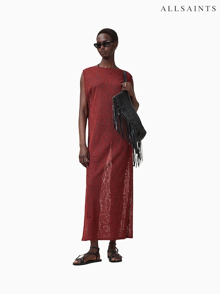 AllSaints Red Kaito Dress (H20173) | 9,553 UAH