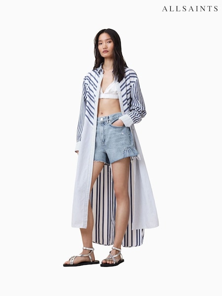 AllSaints Blue Eliana Denim Shorts (H20184) | R$ 980